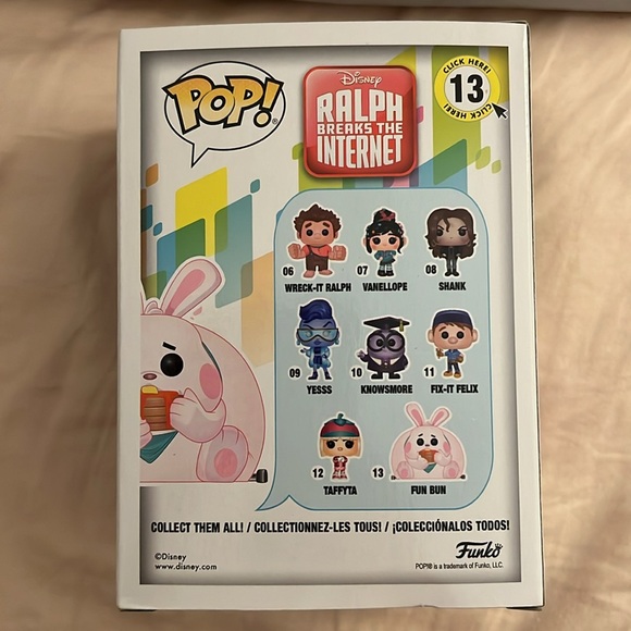 NIB Funko Pop Disney Ralph Breaks the Internet: Fun Bun 13 - Picture 3 of 7